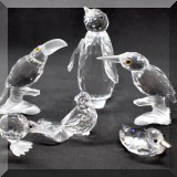 C36. Swarovski Crystal birds. 